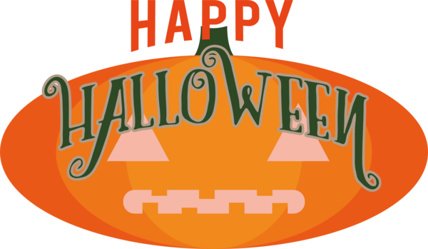 Transparent Halloween Pumpkin Logo Symbol for Happy Halloween for Halloween