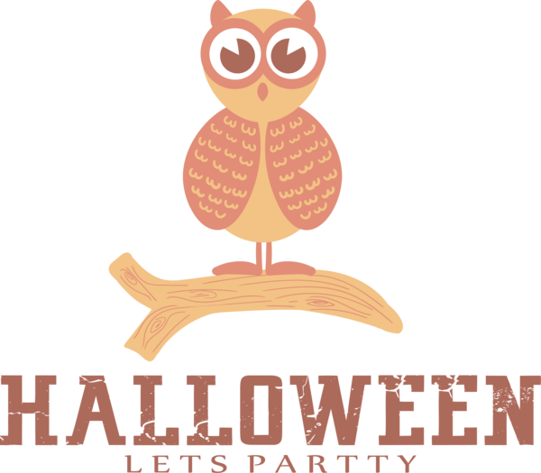 Transparent Halloween Owls Birds Cartoon for Halloween Party for Halloween