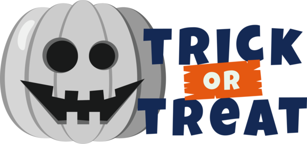 Transparent Halloween Cartoon Logo Design for Trick Or Treat for Halloween