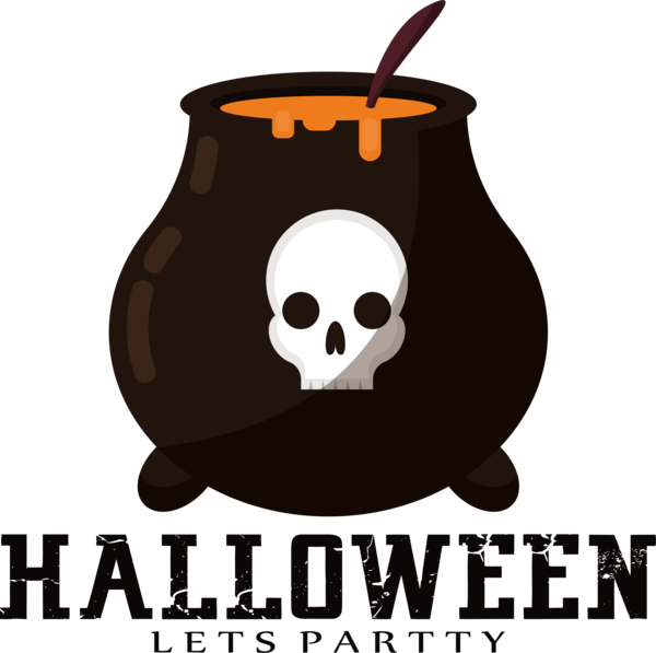Transparent Halloween Logo Cartoon for Halloween Party for Halloween