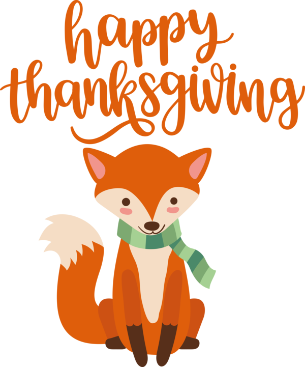 Transparent Thanksgiving Red fox Fox Tail for Happy Thanksgiving for Thanksgiving