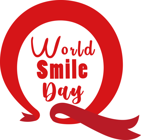 Transparent World Smile Day Logo Line Red for Smile Day for World Smile Day