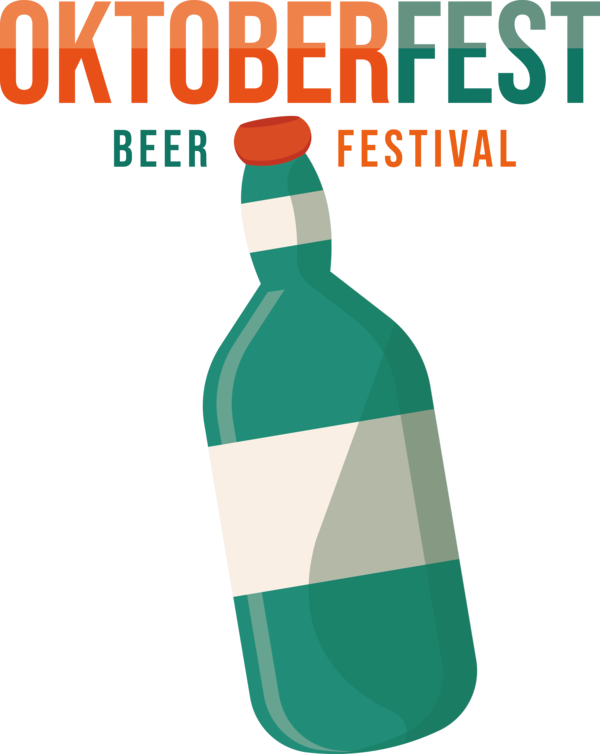 Transparent Oktoberfest Logo Design Bottle for Beer Festival Oktoberfest for Oktoberfest