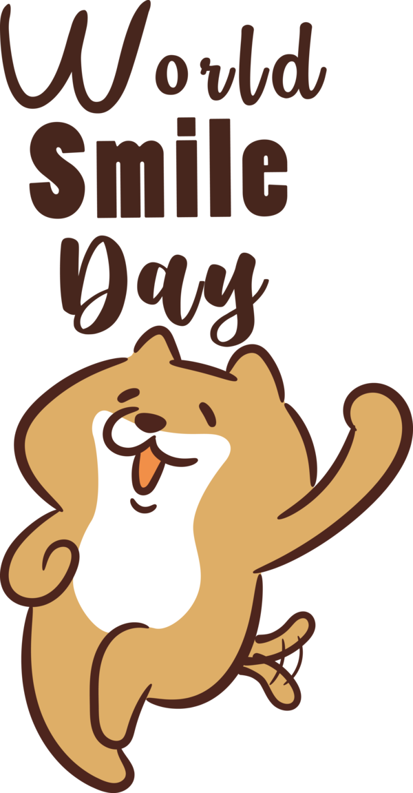 Transparent World Smile Day Lion Cartoon Dog for Smile Day for World Smile Day