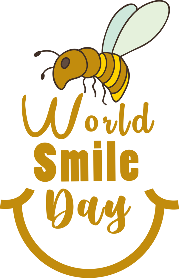 Transparent World Smile Day Honey bee Insects Bees for Smile Day for World Smile Day