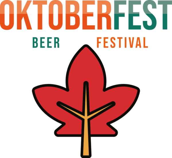 Transparent Oktoberfest Leaf Tree Flower for Beer Festival Oktoberfest for Oktoberfest