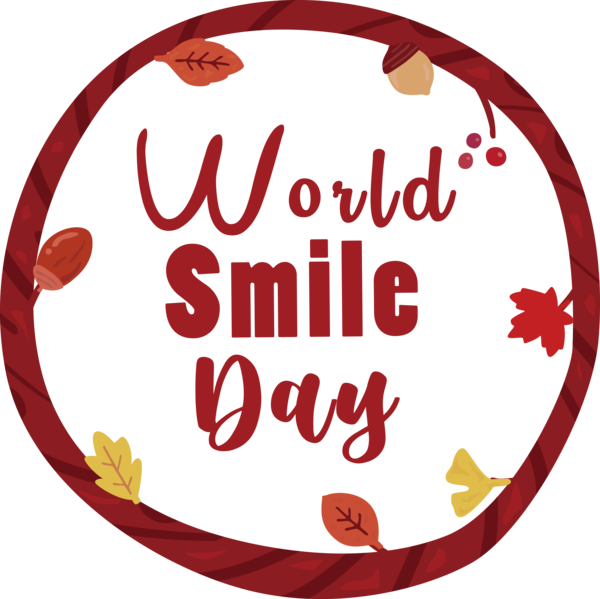 Transparent World Smile Day Logo Text Line for Smile Day for World Smile Day
