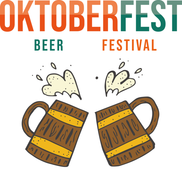 Transparent Oktoberfest Logo Design Line for Beer Festival Oktoberfest for Oktoberfest