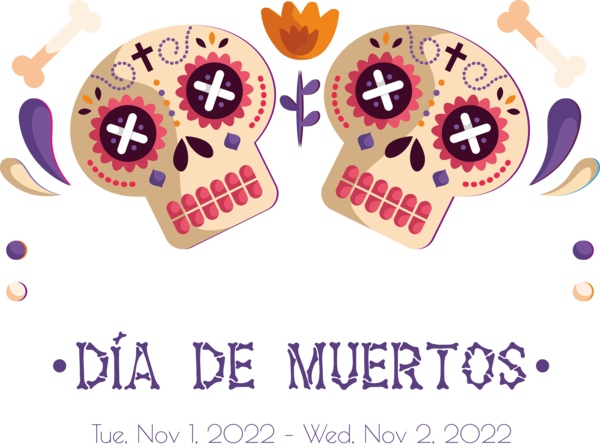 Transparent Day of the Dead Font Human biology Human skeleton for Día de Muertos for Day Of The Dead