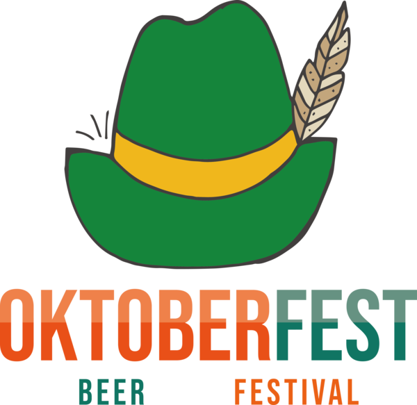 Transparent Oktoberfest Hat Leaf Logo for Beer Festival Oktoberfest for Oktoberfest