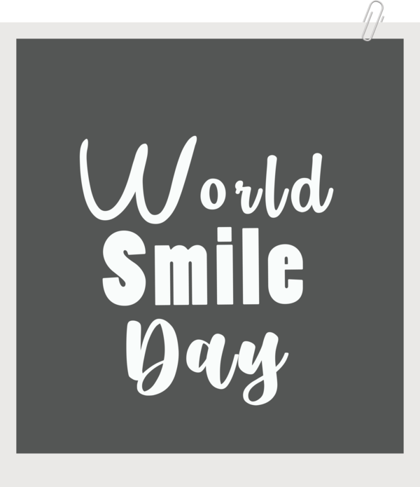 Transparent World Smile Day Design Logo Font for Smile Day for World Smile Day