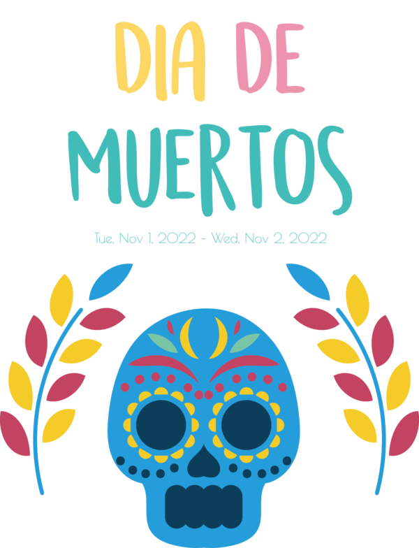 Transparent Day of the Dead Human Logo Design for Día de Muertos for Day Of The Dead