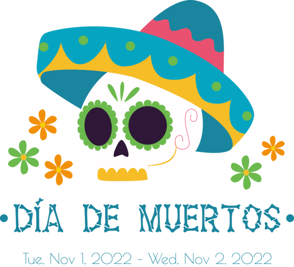 Transparent Day of the Dead GIF Design for Día de Muertos for Day Of The Dead