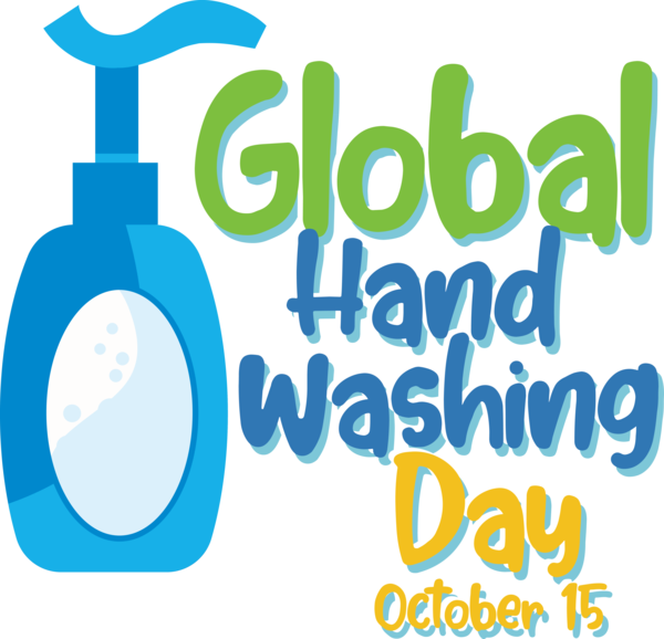 Transparent Global Handwashing Day Logo Human Design for Handwashing Day for Global Handwashing Day