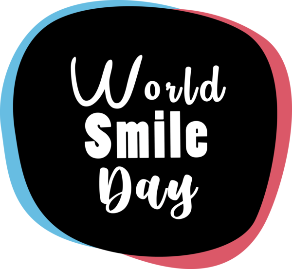 Transparent World Smile Day Logo Line Text for Smile Day for World Smile Day