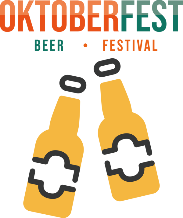 Transparent Oktoberfest Logo Yellow Design for Beer Festival Oktoberfest for Oktoberfest