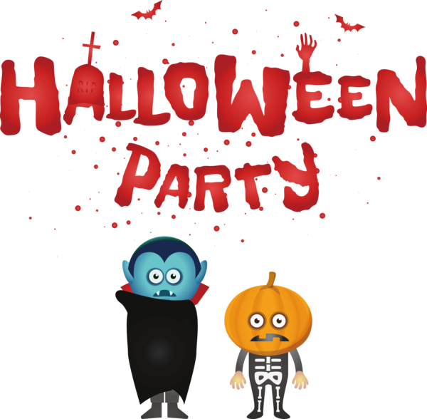 Transparent Halloween Human Cartoon Behavior for Halloween Party for Halloween