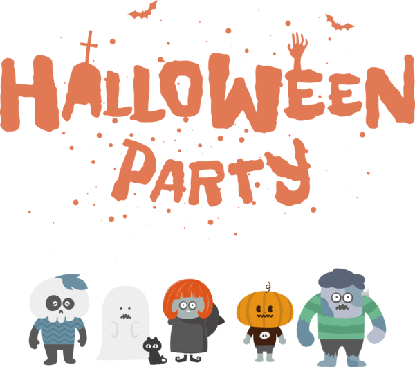 Transparent Halloween Human Logo Cartoon for Halloween Party for Halloween