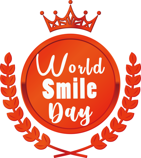 Transparent World Smile Day Design Drawing Typography for Smile Day for World Smile Day