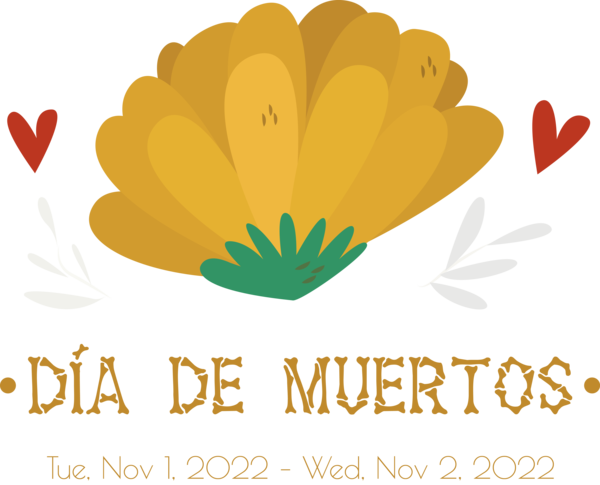Transparent Day of the Dead Flower Logo Petal for Día de Muertos for Day Of The Dead