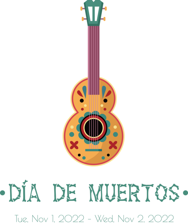 Transparent Day of the Dead String Instrument Guitar String for Día de Muertos for Day Of The Dead