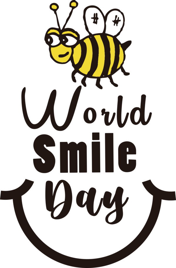 Transparent World Smile Day Insects Logo Text for Smile Day for World Smile Day