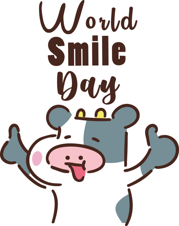 Transparent World Smile Day Design Drawing Line art for Smile Day for World Smile Day