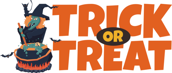 Transparent Halloween Cartoon Poster Design for Trick Or Treat for Halloween