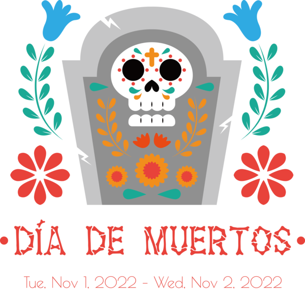 Transparent Day of the Dead Dunkin'  Restaurant for Día de Muertos for Day Of The Dead