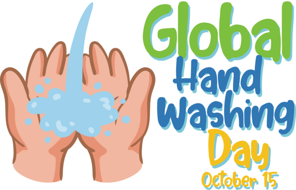 Transparent Global Handwashing Day Human Behavior Logo for Handwashing Day for Global Handwashing Day