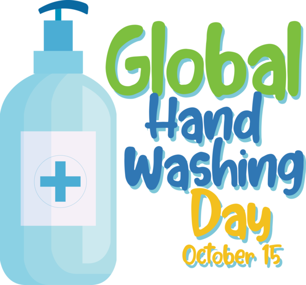 Transparent Global Handwashing Day Logo Number Design for Handwashing Day for Global Handwashing Day