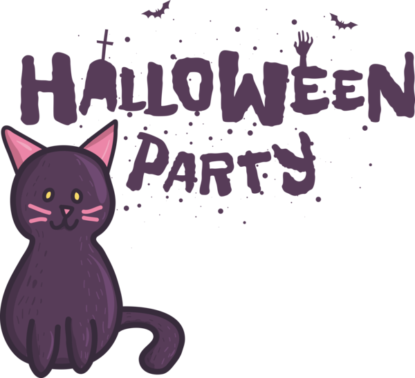 Transparent Halloween Cat Cat-like Black cat for Halloween Party for Halloween
