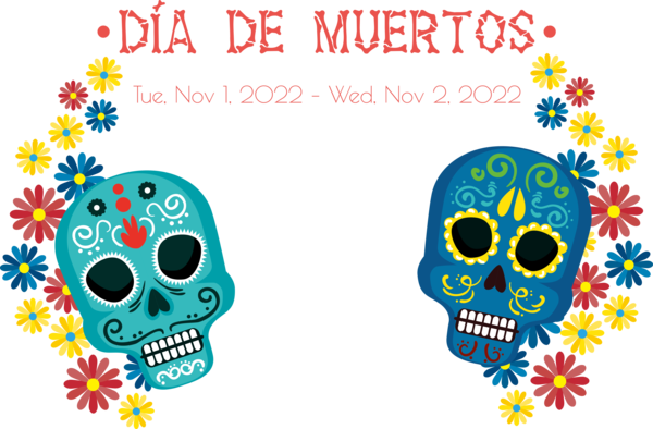 Transparent Day of the Dead Day of the Dead Clip Art for Fall Mexican cuisine for Día de Muertos for Day Of The Dead