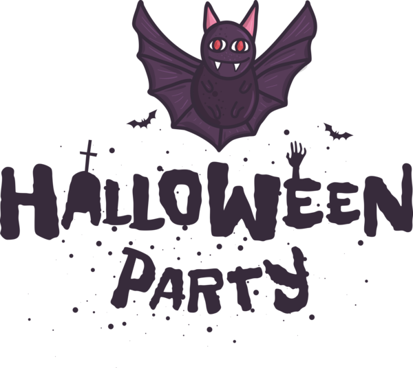 Transparent Halloween Font Logo Cartoon for Halloween Party for Halloween