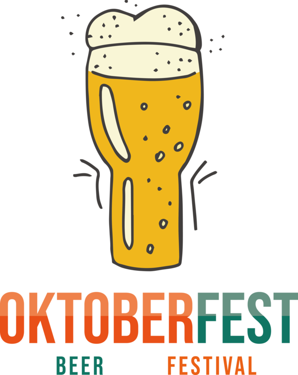 Transparent Oktoberfest Logo Cartoon Design for Beer Festival Oktoberfest for Oktoberfest