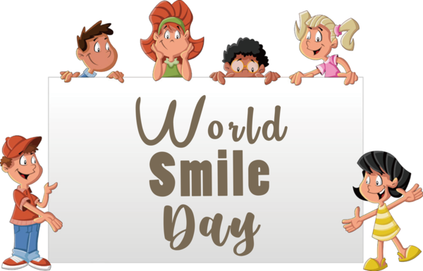 Transparent World Smile Day Cartoon Drawing Design for Smile Day for World Smile Day