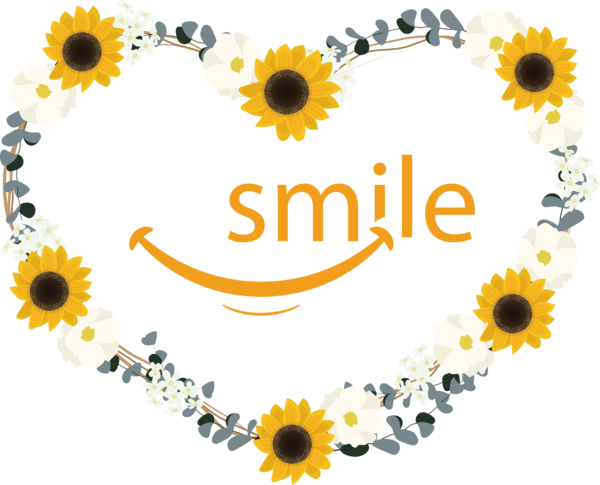 Transparent World Smile Day Common sunflower Seed Flower for Smile Day for World Smile Day