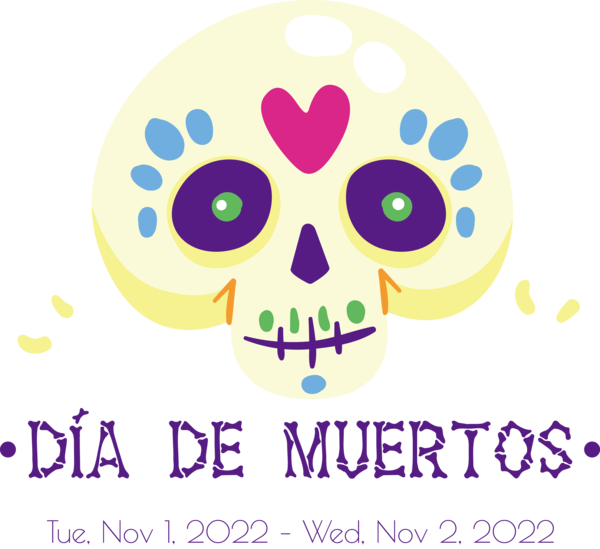 Transparent Day of the Dead Human Face Behavior for Día de Muertos for Day Of The Dead