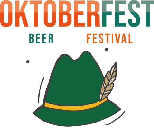 Transparent Oktoberfest Hat Line Green for Beer Festival Oktoberfest for Oktoberfest
