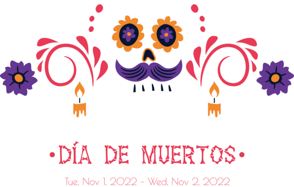 Transparent Day of the Dead Day of the Dead Drawing Festival de las Calaveras for Día de Muertos for Day Of The Dead