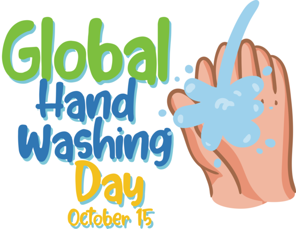 Transparent Global Handwashing Day Human Logo Behavior for Handwashing Day for Global Handwashing Day