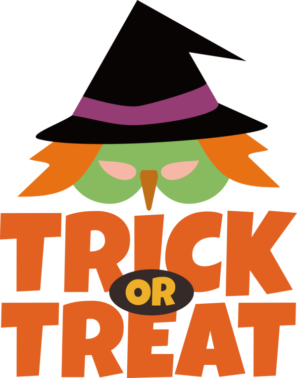 Transparent Halloween Design Logo Text for Trick Or Treat for Halloween