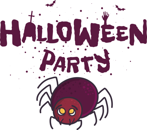 Transparent Halloween Logo Cartoon Design for Halloween Party for Halloween