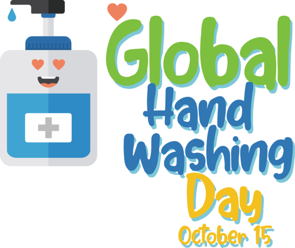 Transparent Global Handwashing Day Logo Design Text for Handwashing Day for Global Handwashing Day