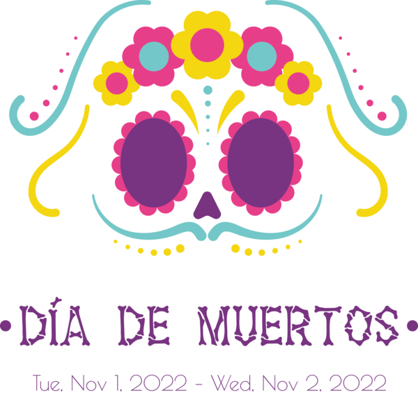 Transparent Day of the Dead Design Culture for Día de Muertos for Day Of The Dead