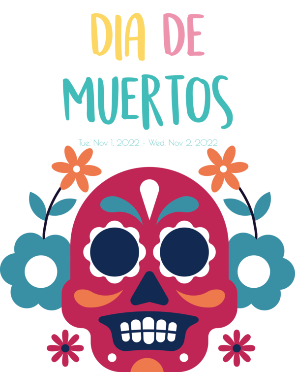 Transparent Day of the Dead Vector Day of the Dead Design for Día de Muertos for Day Of The Dead