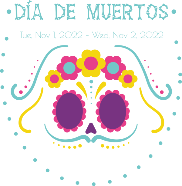 Transparent Day of the Dead Mexico Mexican cuisine Logo for Día de Muertos for Day Of The Dead