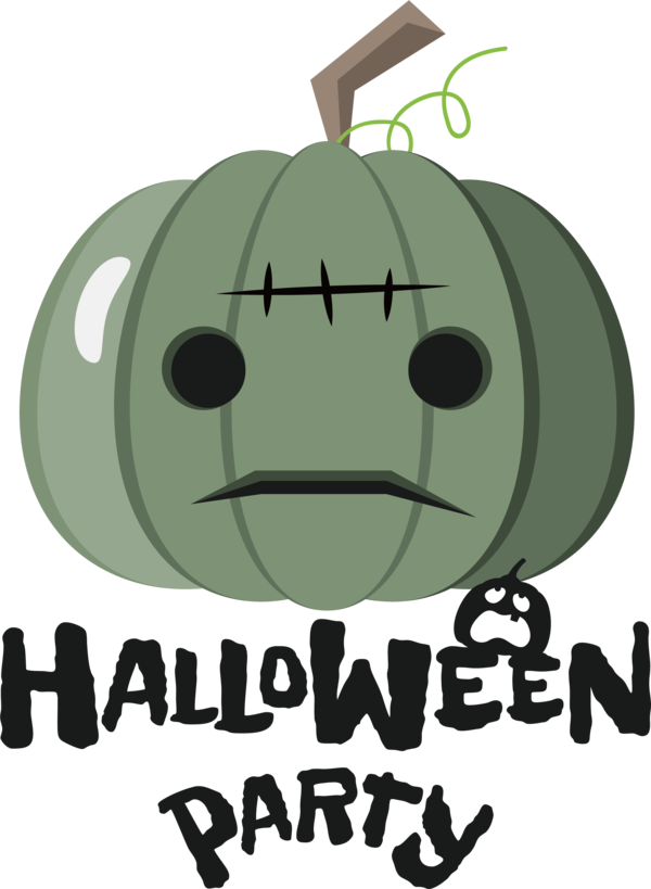 Transparent Halloween Cartoon Plant Green for Halloween Party for Halloween