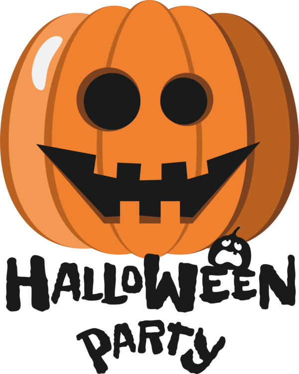 Transparent Halloween Jack-o'-lantern Cartoon Orange for Halloween Party for Halloween