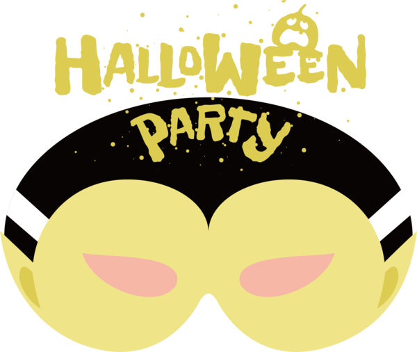Transparent Halloween Glasses Logo Yellow for Halloween Party for Halloween